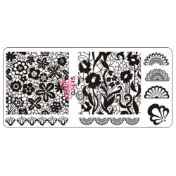 Matrita de Unghii din metal dreptunghiulara 6x12cm QJL 015